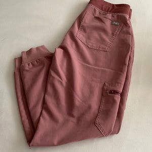 FIGS pink zamora jogger scrub pants